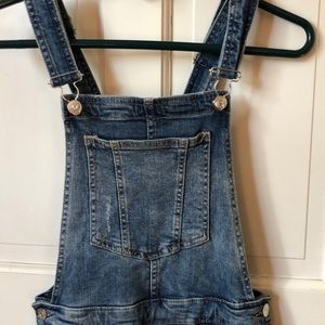 Distressed Jean Overalls